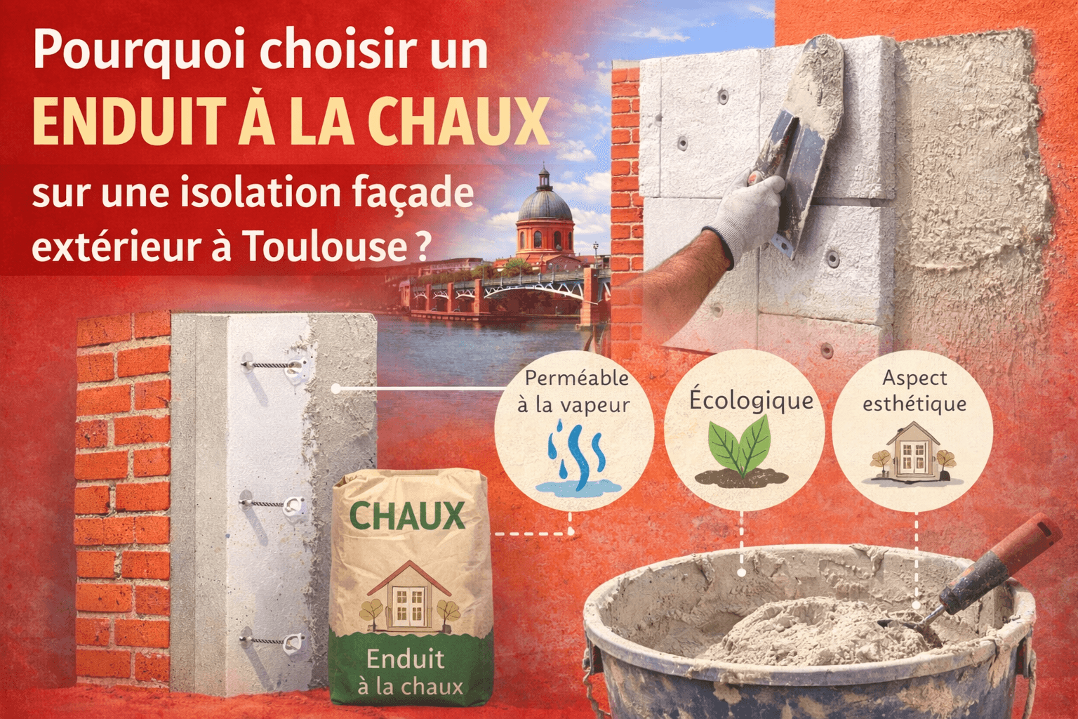 enduit chaux isolation facade toulouse 31